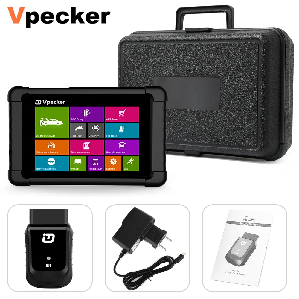Vpecker E1 Профессиональный сканер автомобильный Wi-Fi OBD2 сканер полная система SRS ABS DPF EPB сброс масла OBD Автомобильный диагностический инструмент