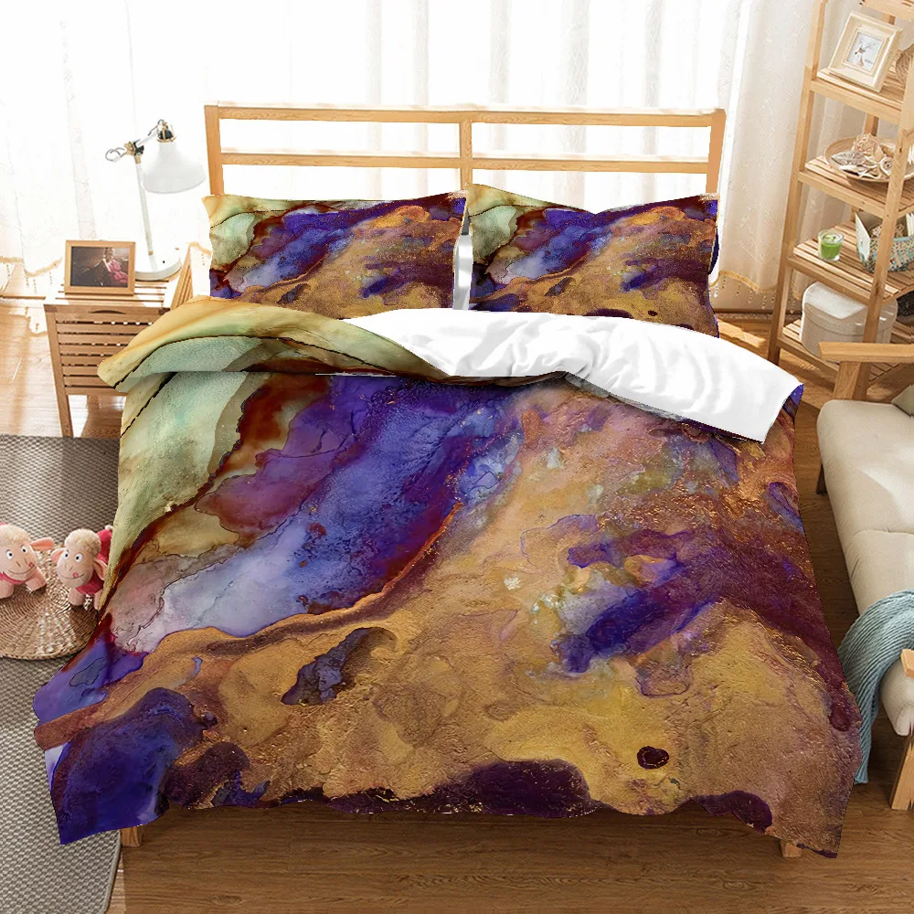 

MUSOLEI 3D Duvet Cover Set landscape mountain coating friends' Presents/gifts Bed Sheet Twin queen king