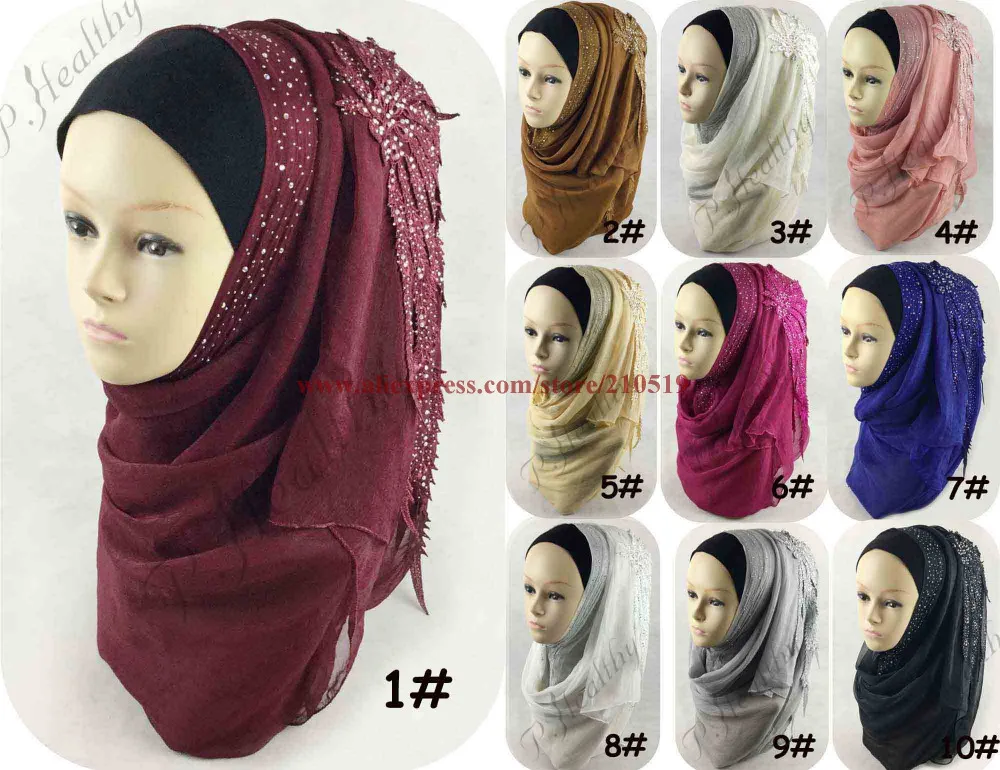 Female Middle East scarf The bride double layer 180*65cm long scarf