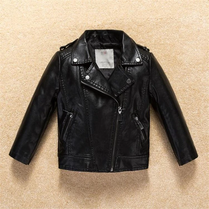 Kids Infant Jacket Coat 2017 PU Leather Girls Jackets Clothes Children