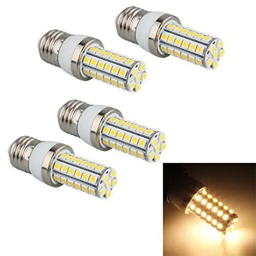 

4X E27 Bombilla Foco 48 LED 5050 SMD 6W AC220-240V 3300K Luz Blanco Calido