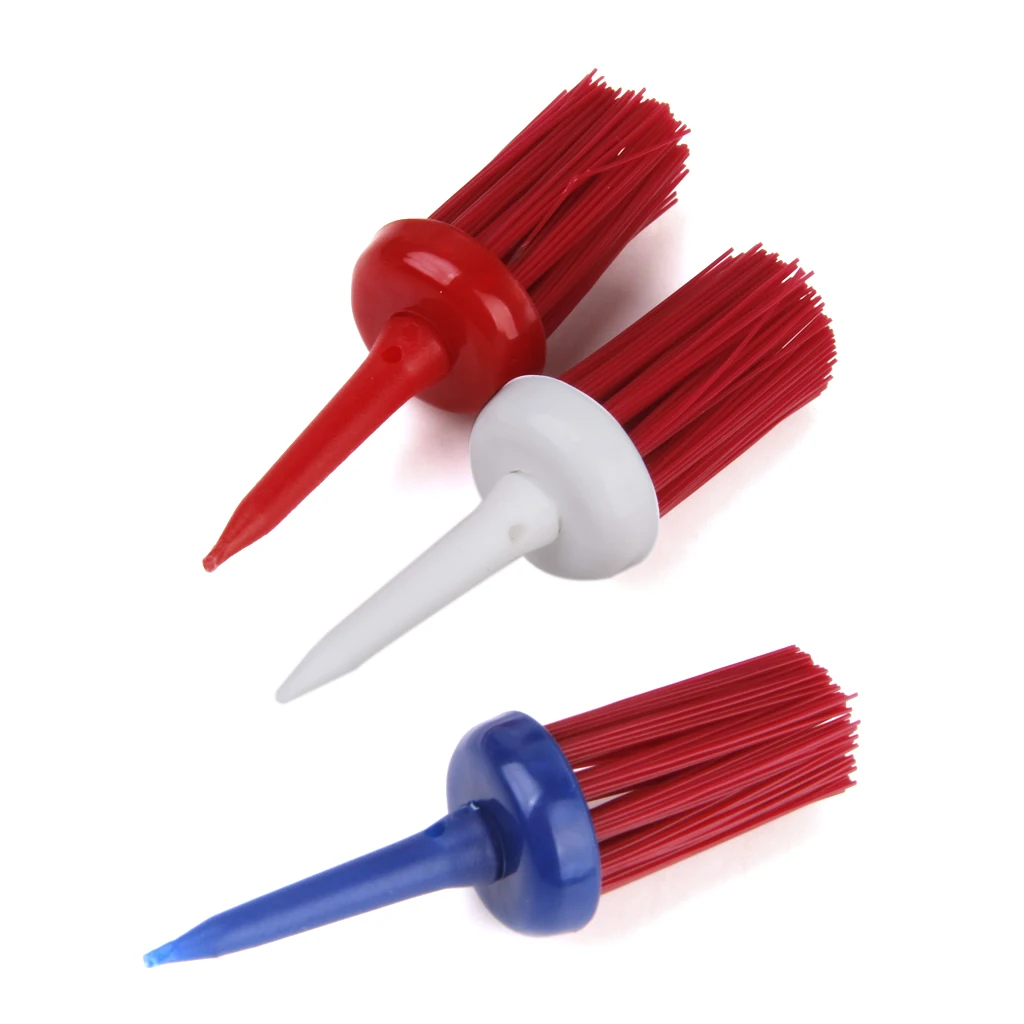 Perfeclan 2 Packs of 3 Brush-t Golf Tees Driver - 6pcs brush tees - 52/62mm Height Golf Brush Driver  