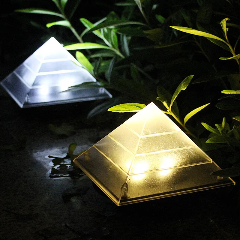 

IP65 Waterproof LED Pyramid Solar Buried Ground Garden Sensor Night Light Landscape Lawn Yard Stair Decoration Outdoor Lamp