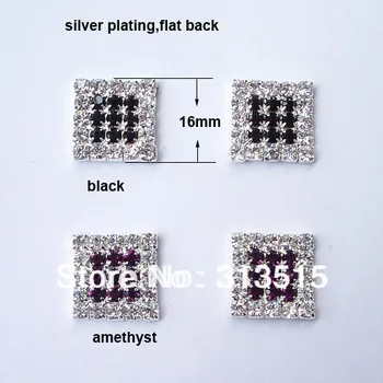 

(M0197) 16mm square rhinestone embellishment,flat back,you can choose color from the picture