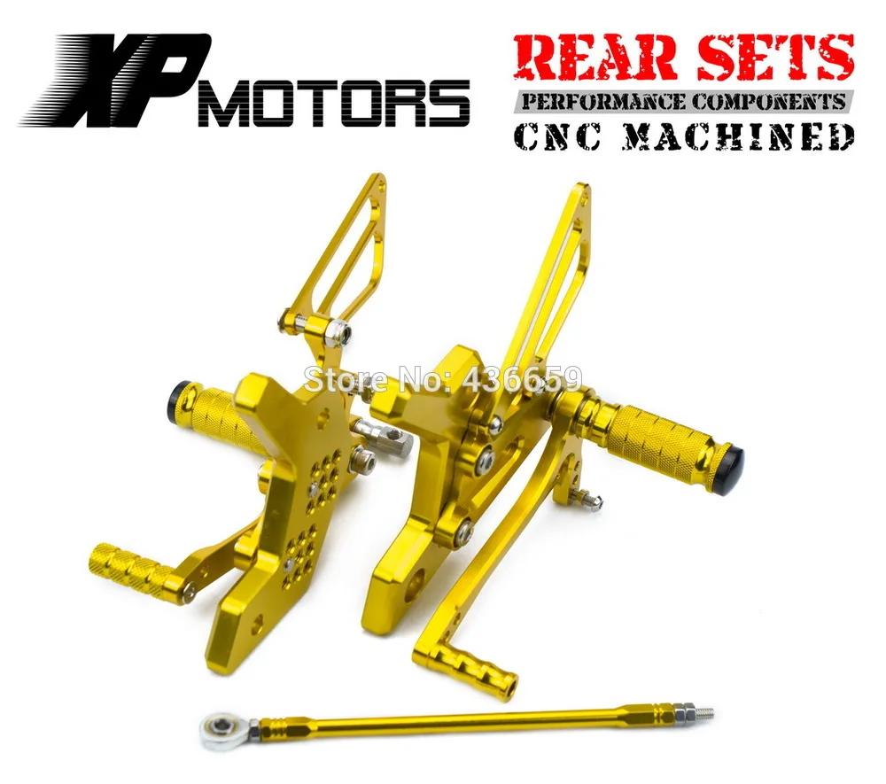 

Gold Race CNC Foot Control Kit Adjustable Foot Pegs Rear Sets For Kawasaki Z 750 Z750 2004 2005 2006