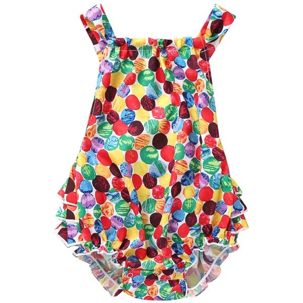 Комбинезоны для новорожденных девочек; одежда для маленьких девочек без рукавов; Летний комбинезон для малышей - Цвет: as picture