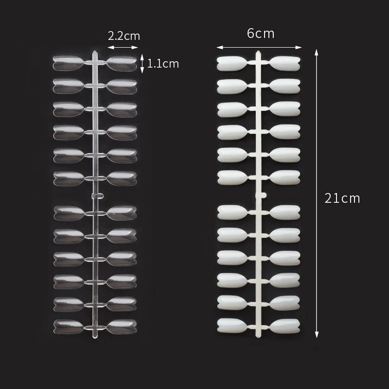 

5PCS/Set 120 tips heart-shaped Tips Natural Color Acrylic Nail Art Display Chart Nail Polish Tip Manicure Nail Art Tool