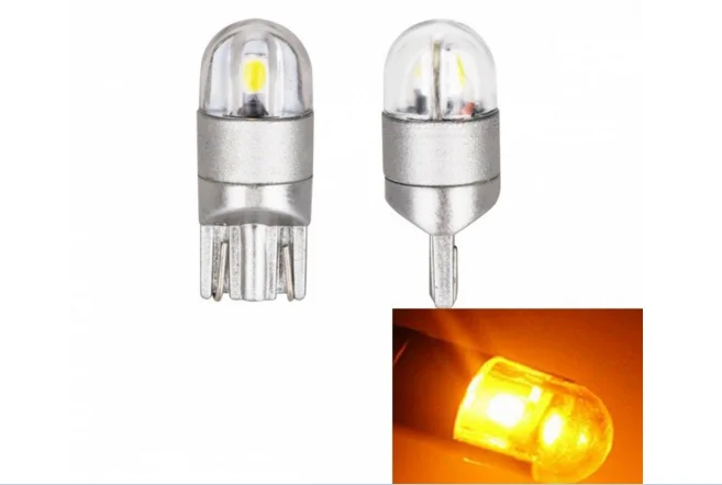 

Car-Styling LED T10 W5W 3030 168 192 2W Yellow 2-SMD LED Indicator Lamps (2 Pcs)