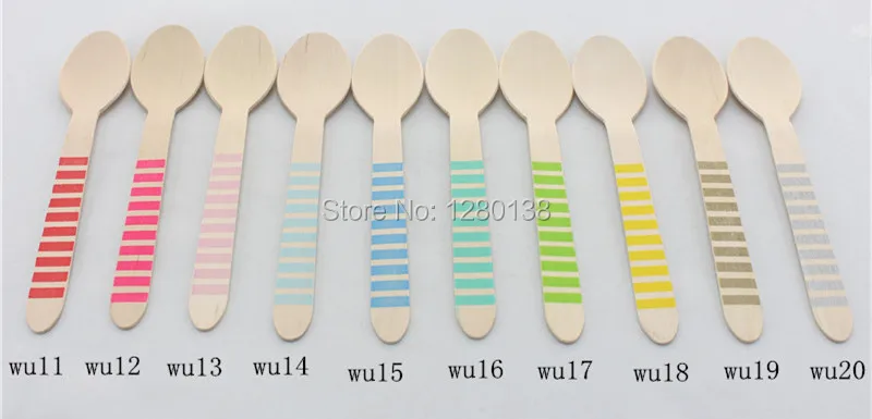 striped wooden spoons