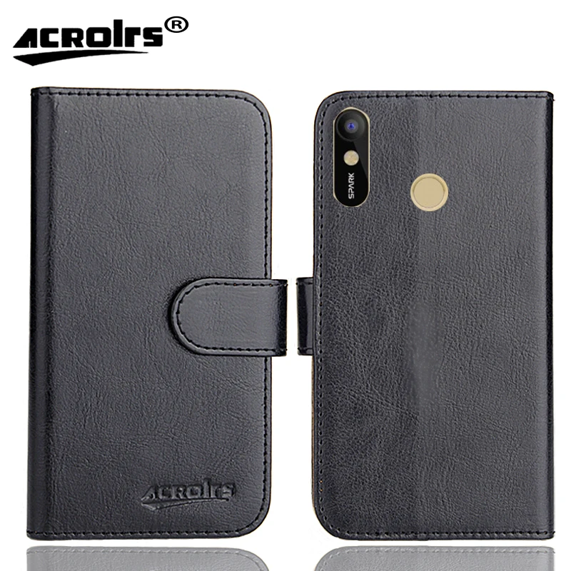 

Tecno Spark 3 16+2 Case 6 Colors Dedicated Soft Flip Leather Special Crazy Horse Phone Cover Cases Credit Card Wallet