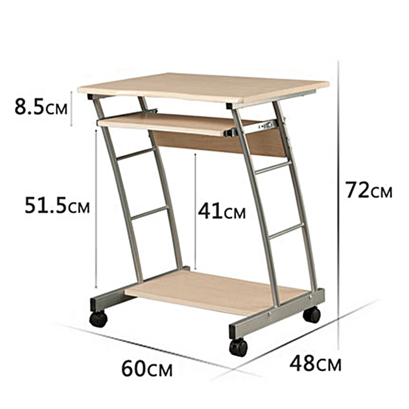 Мобильный ноутбук настольный компьютерный стол складной студенческий обучающий стол простой Регулируемый компьютерный стол с колесом