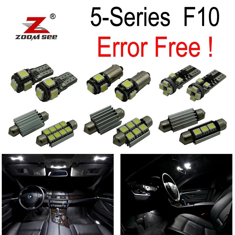 Canbus para Bmw Luz de Abóbada 20 pc x Série 5 F10 520i 528i 530i 535i 550i m5 Kit Levou Interior Pacote 2011 2016