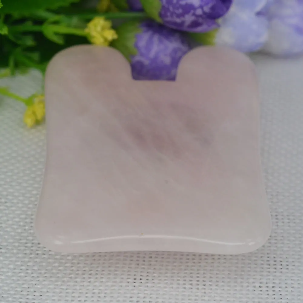 1Pc Natural Rose Quartz Crystal U-Shaped Gua Sha Massager Scrapping Plate For Body Chakra Healing reiki Massage