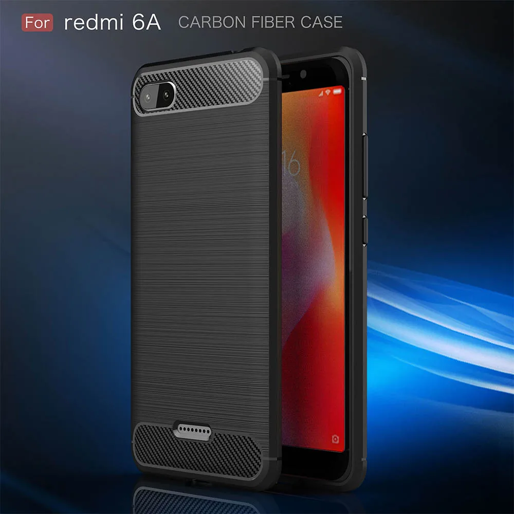 cheap Carbon Fiber Phone Case Anti knock for Xiaomi Redmi 4X Note 5 5Pro Soft Case For Redmi 6 6A 6Pro 4A 5A Back Cover Full Coverage