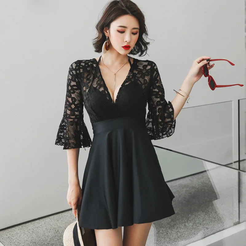 Купальный костюм женский цельный пуш-ап шорты для плавания женский купальник сексуальный на косточках юбка в форме башни цветочный полиэстер Sierra