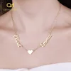 Fashion Custom  Names Heart symbol Necklace Stainless Steel  Pendants Statement Personalized Choker For Women Gift Gold Jewelry ► Photo 1/6