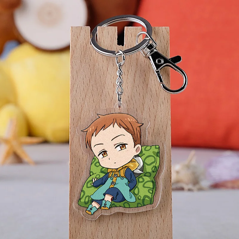 

Japanese Anime The Seven Deadly Cartoon Figure Car Key Chains Holder Best Friend Graduation Chirstmas Day Gift