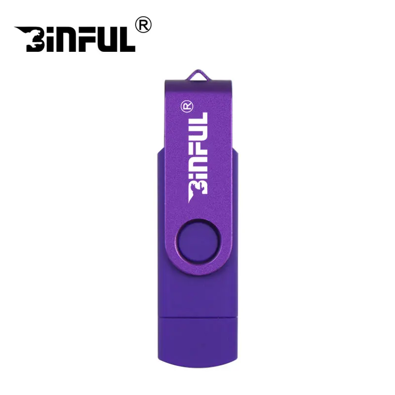 Металлический вращающийся USB флеш-накопитель 32 ГБ 64 ГБ, цветной флеш-накопитель, USB флешка 16 ГБ 8 ГБ 4 ГБ, карта памяти, USB OTG флэш-диск - Цвет: purple