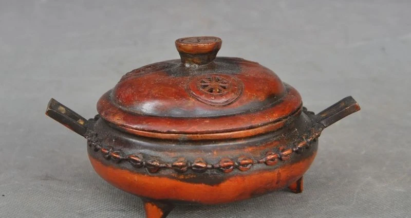 

Marked Old China Chinese pure bronze copper Eight Diagrams Incense burner Censer