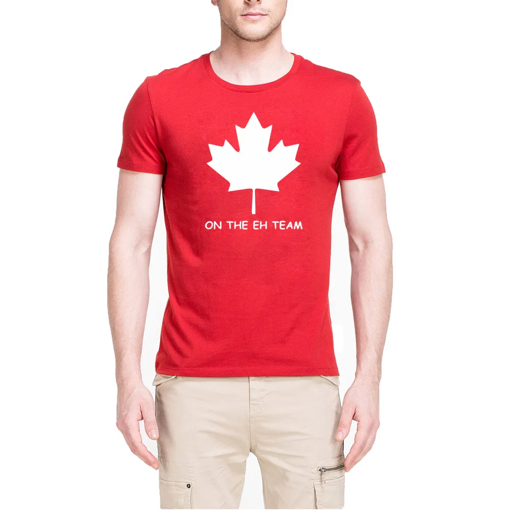 Loo Show Mens Canada On the Eh Team Funny Casual T Shirts Men Teein T