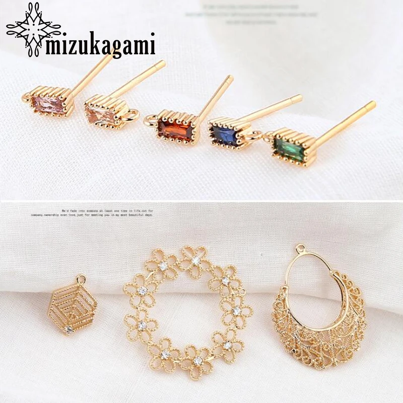 

Metal Real Golden Copper Charms 10pcs/lot For DIY Fashion Earrings Jewelry Making Accessories