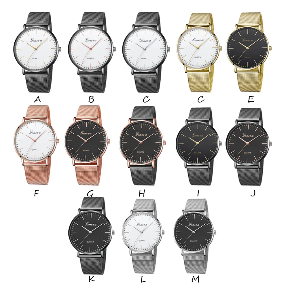 GENEVA, модные классические женские часы, кварцевые, нержавеющая сталь, наручные часы, браслет, часы для женщин, бизнес, relogio feminino reloj
