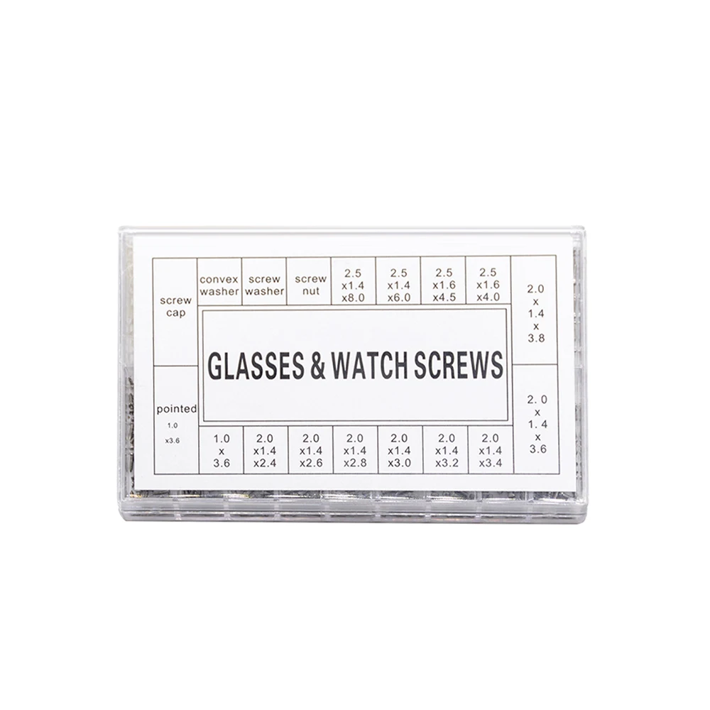 

1000 Pcs Screws +1 PCS Screwdriver Stainless Steel Screws Electronics Nut For Watch Eye Glasses Clock Repair Tool Kit