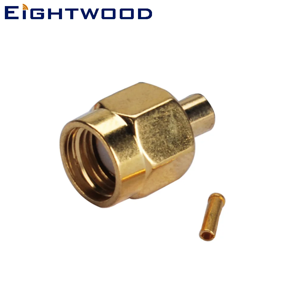 Eightwood 5 шт. RP разъем SMA мама RF коаксиальный адаптер прямой припой для полужесткого