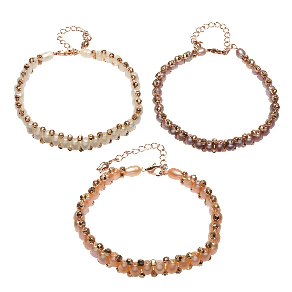

Freshwater Pearl Bracelets for Women Gold Plating Jewelry Gift Love Wedding Banquet Bracelets femme for Woman Jewelry Wholesale