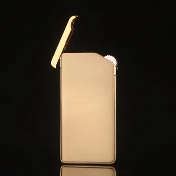

Cigarette accessories Butane Gas Lighter Vintage bronze color clamshell mode Metal Cigarette LighterBD-319