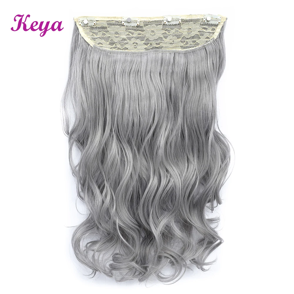 

Keya Clip in Hair Body Wave 190g/pc Natural Halo Hair Extensions 4 Clips 24 inch Synthetic Heat Resistant Fiber Hair Extensions