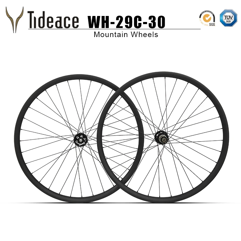 Cheap Light weight 29er 27.5er wheels 30mm width clincher or tubuless compatible Mtb carbon wheelset with Novatec hubs QR or thru axle 2 Cheap Light weight 29er 27.5er wheels 30mm width clincher or tubuless compatible Mtb carbon wheelset with Novatec hubs QR or thru axle 2