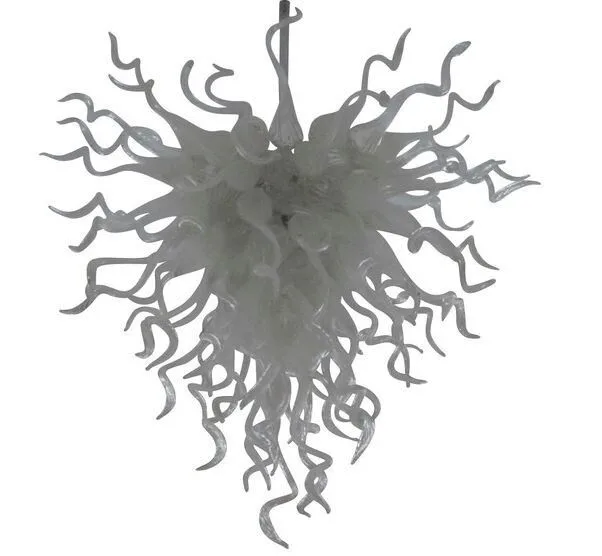 Livingroom Decorative Modern White Chandeliers Art Blown Glass