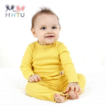 

HHTU 2019 Newborn Autumn Baby Boys Girls Children Suits Cotton Long- Sleeve Casual Clothing Clothes Pants Sets Fashion
