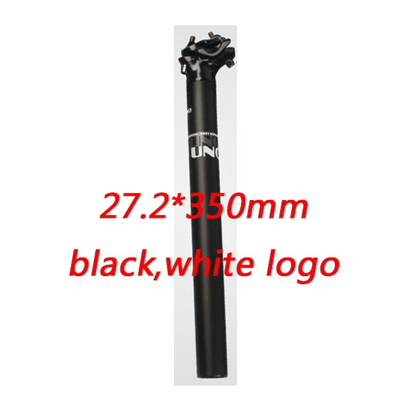 272 black white logo UNO сверхлегкий MTB горный велосипедный Подседельный штырь для горного велосипеда трубка Алюминий стойка сиденья из сплава 27,2/30,9/31,6*350 мм - Цвет: 272 black white logo