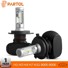 Partol автомобиля светодиодные противотуманные свет фар лампы H4 50 W 8000LM H1 H7 H11 LED 9005 9006 Авто фары CSP чипы 6500 K 12 V 24 V фары автомобиля