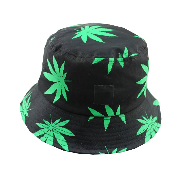 white and green bucket hat