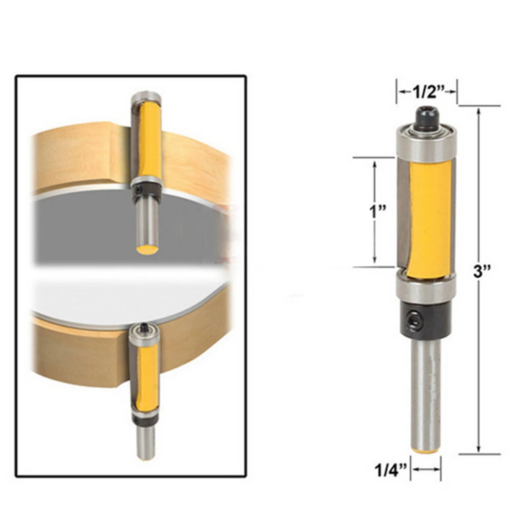 

High Quality Flush Trim Router Bit 2-1/2" Cutter Top & Bottom Bearing