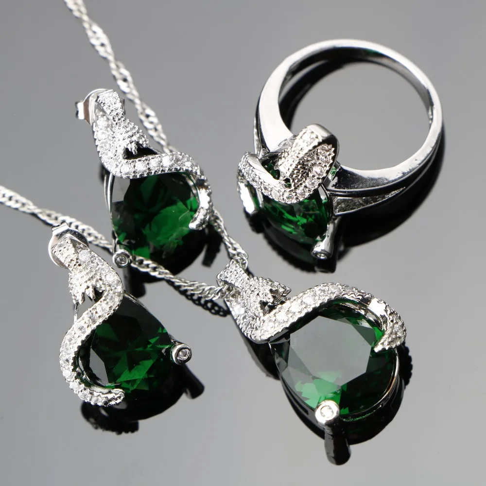 SexeMara серебро 925 комплект ювелирных изделий серьги/кулон/ожерелье/кольца с