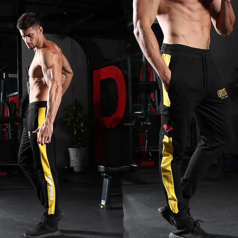 2019 New Men Pants Fitness Sportswear Fitness Joggers Trousers Mens Streetwear Track Pants Gyms Sweatpant pantalon hombre