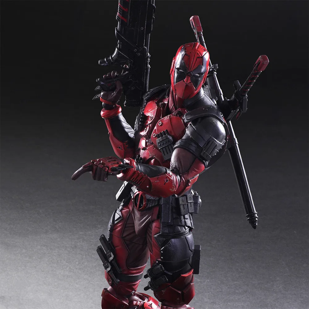 Play Arts Kai Deadpool фигурка Росомаха X men Дэдпул Уэйд Уинстон Вилсон играть арт Кай ПВХ фигурка 26 см кукла игрушка