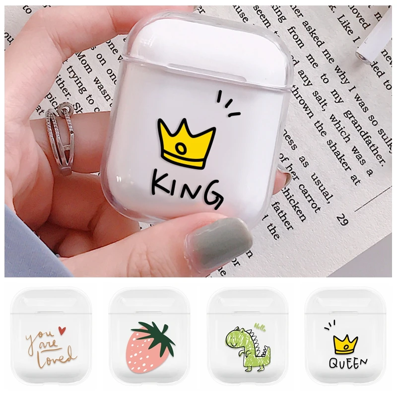 

King Queen Fashion Hard PC For Apple AirPods Case Wireless Bluetooth Earphone Protective Cartoon Cover For Airpods Charging Box