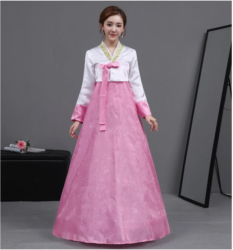 Корейский древний костюм для вечерние ханбок для партии женский Азиатский костюмы сцены Корейский Традиционный придворная одежда 89
