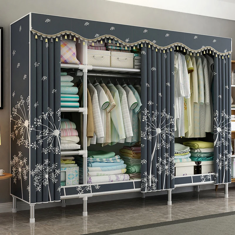 Simple Fashion Wardrobe DIY Polyester Fold Portable Storage