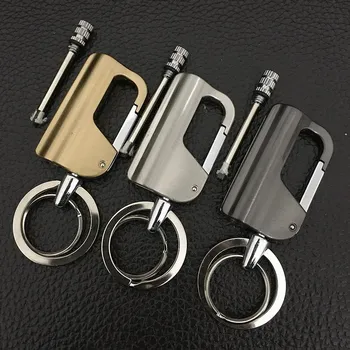 

Keychain Metal Windproof Lighter Creative Portable key Ring waterproof Matches/Petrol Lighters/Oil Lighter