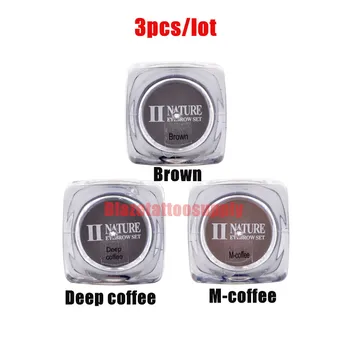

3 piece PCD wholesale deep brown Brown M-coffee microblading pen ink permanent makeup eyebrow pigment set