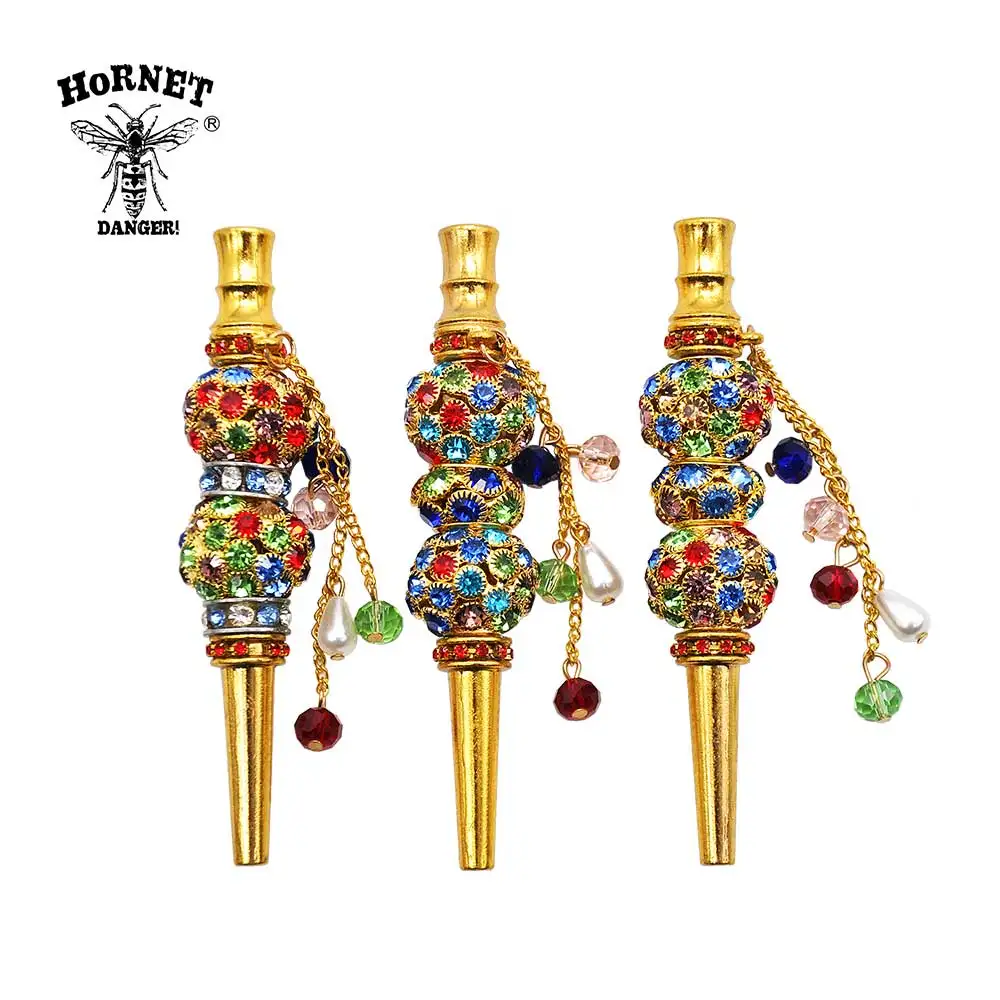 

HORNET Fashion Handmade Inlaid Jewelry Alloy Hookah Mouth Tips Shisha Chicha Filter Tip Hookah Mouthpiece Mouth Tips