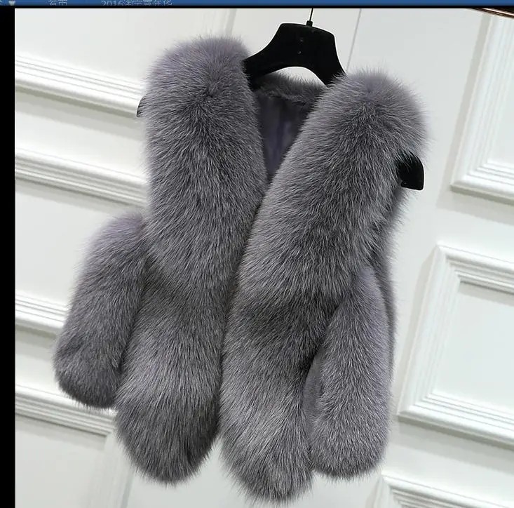 

Free Shipping Women Spring And Autumn Faux Fur Vests Multi-Colors Casual Sleeveless Fur Coat Plus Size Waistcoat Xs/5Xl J1663-1