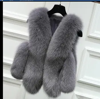 

Newest Women Spring And Autumn Faux Fur Vests Multi-Colors Casual Sleeveless Fake Fur Coat Plus Size Waistcoat S/6Xl J1663-1