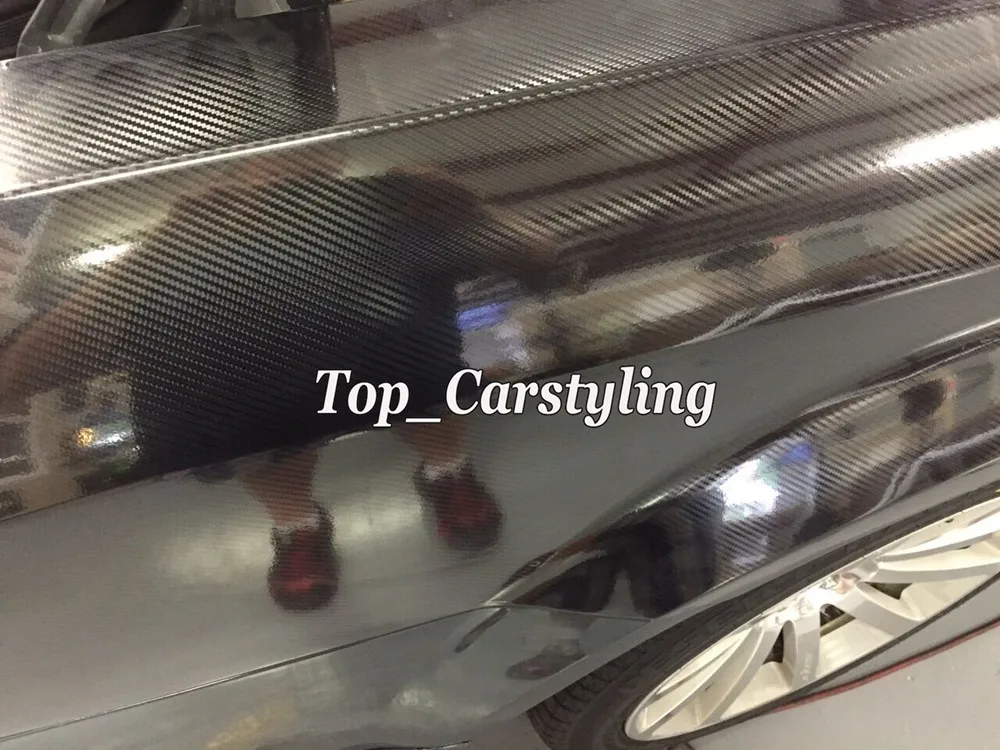 untral Gloss Carbon fibre 5d 4d 3d car wrapping film sheets (4)
